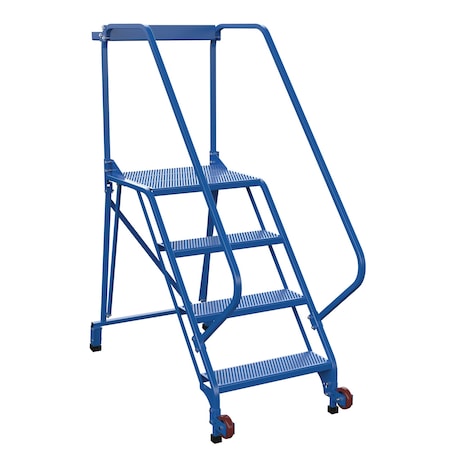 Vestil 70 H Steel Tip N Roll Straddle, Perf, 4 Step, 50 deg., 4 in Steps LAD-TRS-50-4-P